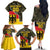 Custom Germany 1990 Family Matching Off The Shoulder Long Sleeve Dress and Hawaiian Shirt Coat Of Arms With Camo Patterns - Wonder Print Shop