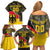 Custom Germany 1990 Family Matching Off Shoulder Short Dress and Hawaiian Shirt Coat Of Arms With Camo Patterns - Wonder Print Shop