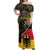 Custom Germany 1990 Off Shoulder Maxi Dress Coat Of Arms With Camo Patterns - Wonder Print Shop