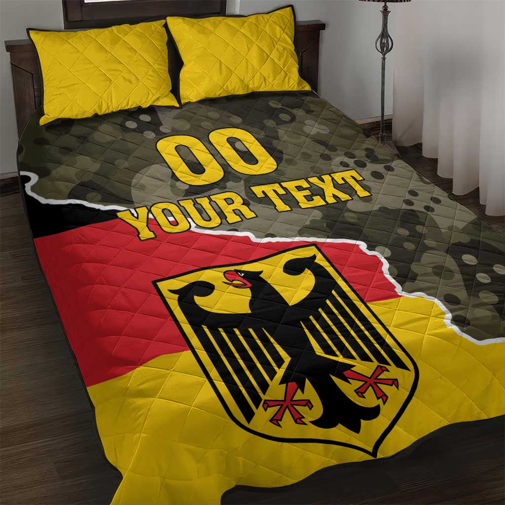 Custom Germany 1990 Quilt Bed Set Coat Of Arms With Camo Patterns - Wonder Print Shop