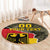 Custom Germany 1990 Round Carpet Coat Of Arms With Camo Patterns