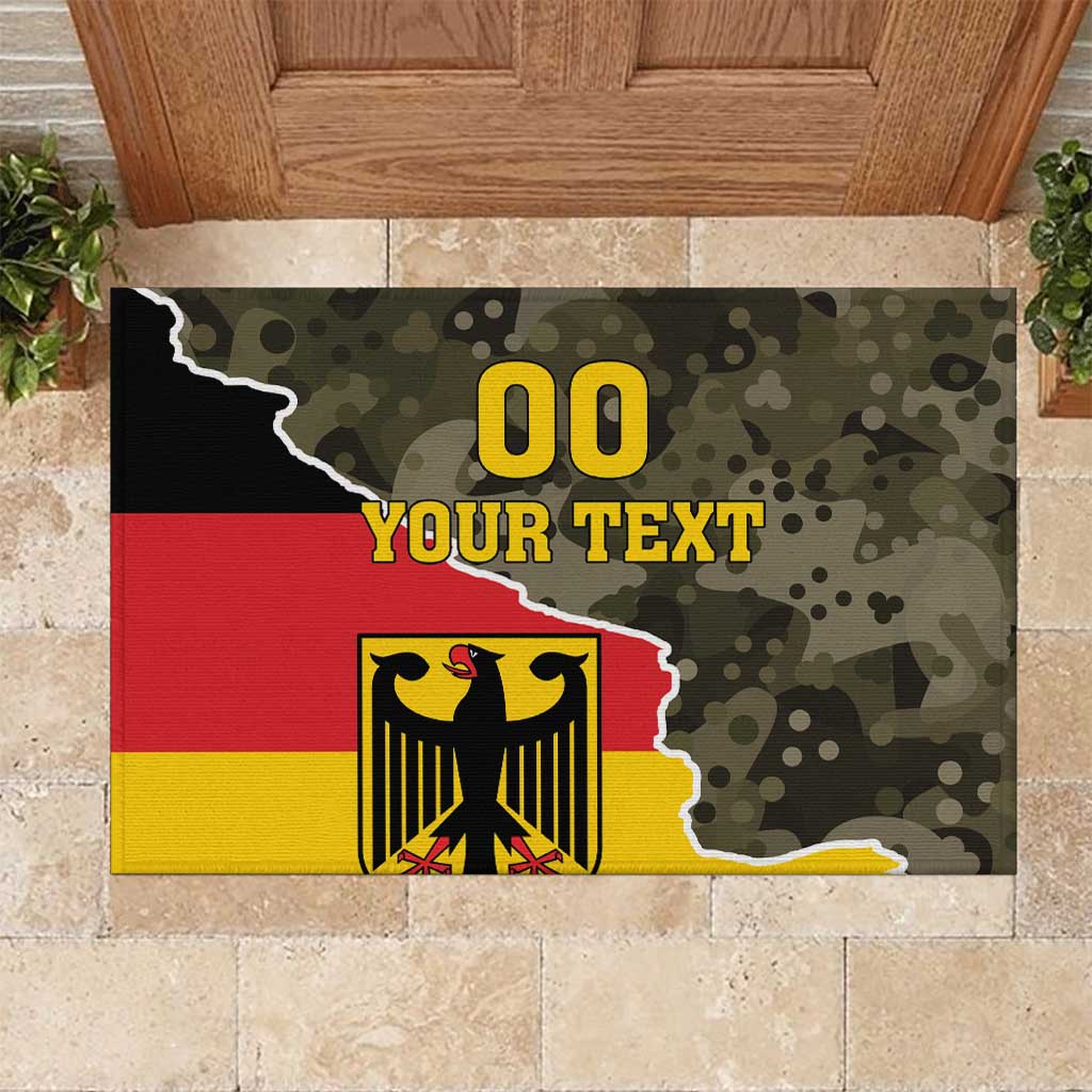 Custom Germany 1990 Rubber Doormat Coat Of Arms With Camo Patterns - Wonder Print Shop