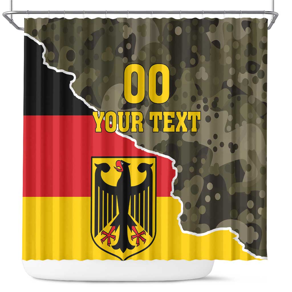 Custom Germany 1990 Shower Curtain Coat Of Arms With Camo Patterns