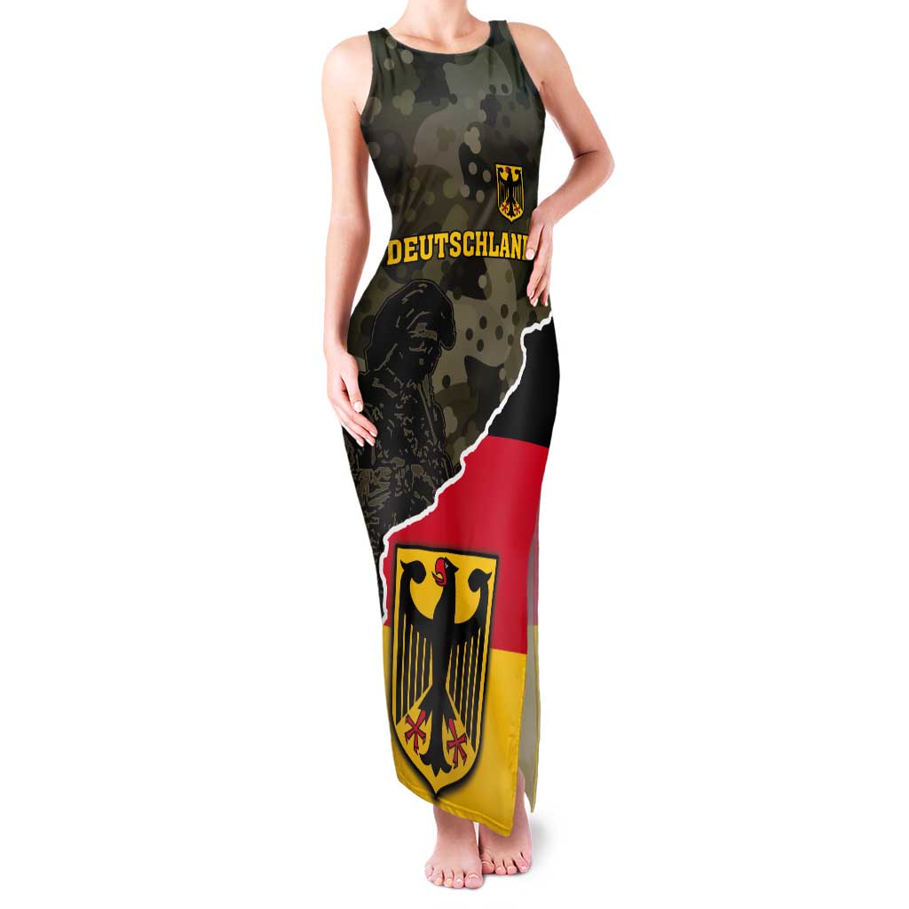 Custom Germany 1990 Tank Maxi Dress Coat Of Arms With Camo Patterns - Wonder Print Shop