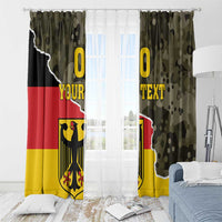 Germany camo window curtain set with coat of arms graphics on red black yellow panels