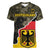 Custom Germany 1990 Women V-Neck T-Shirt Coat Of Arms With Camo Patterns - Wonder Print Shop