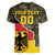 Custom Germany 1990 Women V-Neck T-Shirt Coat Of Arms With Camo Patterns - Wonder Print Shop