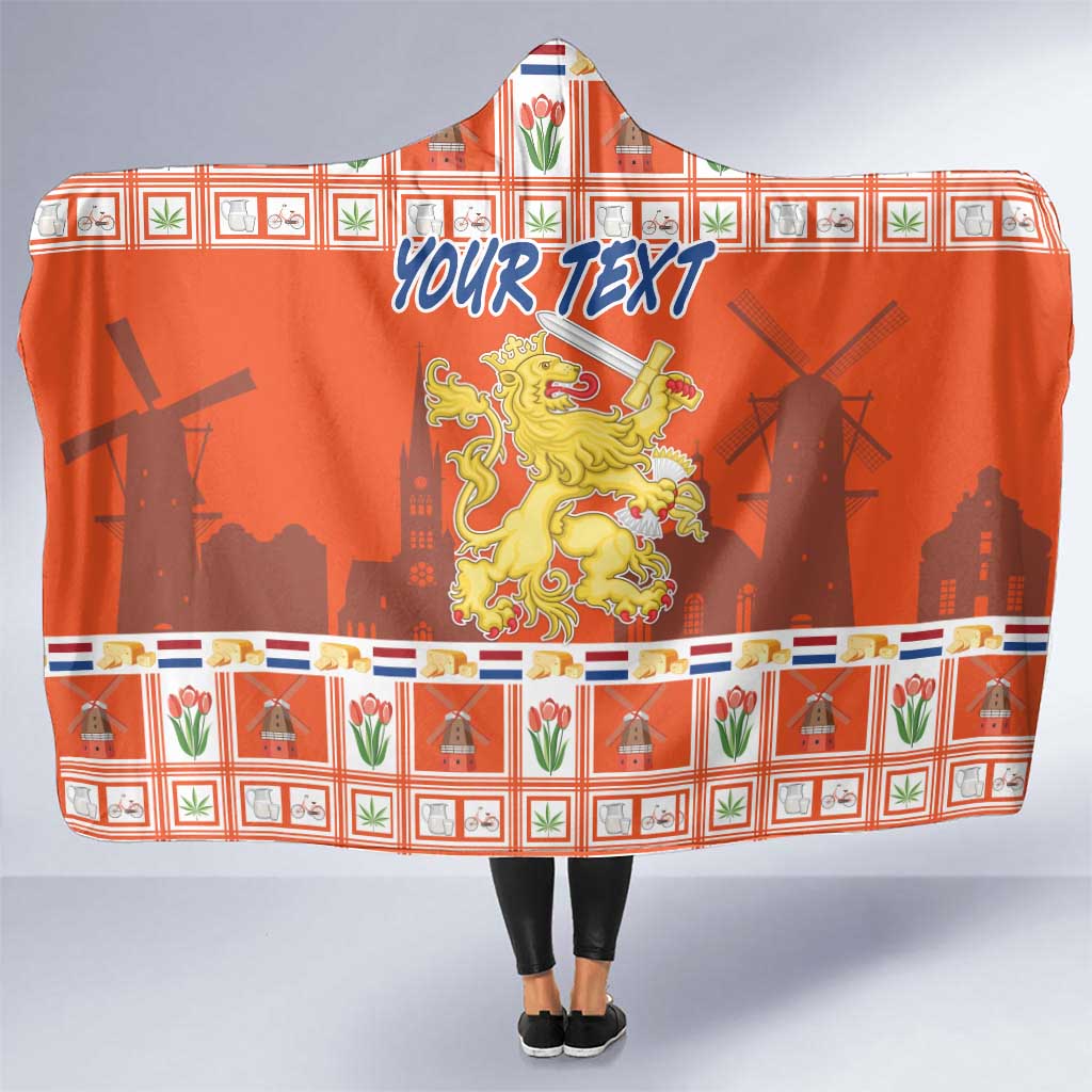 Personalized Netherlands Christmas Hooded Blanket Coat Of Arms - Prettige Kerst