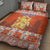 Personalized Netherlands Christmas Quilt Bed Set Coat Of Arms - Prettige Kerst - Wonder Print Shop