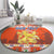 Personalized Netherlands Christmas Round Carpet Coat Of Arms - Prettige Kerst