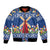 Netherlands Christmas Bomber Jacket Windmills With Tulip Flowers - Wonder Print Shop