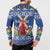 Netherlands Christmas Button Sweatshirt Windmills With Tulip Flowers - Wonder Print Shop