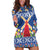 Netherlands Christmas Hoodie Dress Windmills With Tulip Flowers