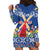 Netherlands Christmas Hoodie Dress Windmills With Tulip Flowers