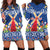 Netherlands Christmas Hoodie Dress Windmills With Tulip Flowers