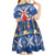 Netherlands Christmas Kid Short Sleeve Dress Windmills With Tulip Flowers - Wonder Print Shop