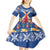 Netherlands Christmas Kid Short Sleeve Dress Windmills With Tulip Flowers - Wonder Print Shop