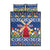 Netherlands Christmas Quilt Bed Set Windmills With Tulip Flowers