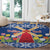 Netherlands Christmas Round Carpet Windmills With Tulip Flowers