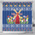 Netherlands Christmas Shower Curtain Windmills With Tulip Flowers