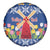 Netherlands Christmas Spare Tire Cover Windmills With Tulip Flowers