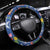 Netherlands Christmas Steering Wheel Cover Windmills With Tulip Flowers - Wonder Print Shop