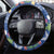 Netherlands Christmas Steering Wheel Cover Windmills With Tulip Flowers - Wonder Print Shop