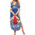 Netherlands Christmas Summer Maxi Dress Windmills With Tulip Flowers