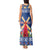 Netherlands Christmas Tank Maxi Dress Windmills With Tulip Flowers