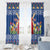 Netherlands Christmas Window Curtain Windmills With Tulip Flowers