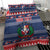 Personalized Dominican Republic Christmas Bedding Set Dominicana Coat Of Arms Christmas Pattern - Wonder Print Shop