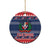 Personalized Dominican Republic Christmas Ceramic Ornament Dominicana Coat Of Arms Christmas Pattern - Wonder Print Shop