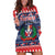 Personalized Dominican Republic Christmas Hoodie Dress Dominicana Coat Of Arms Christmas Pattern