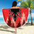 Personalized Albania Christmas Beach Blanket The Double-headed Eagle Christmas Pattern - Wonder Print Shop