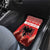 Personalized Albania Christmas Car Mats The Double-headed Eagle Christmas Pattern - Wonder Print Shop