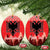 Personalized Albania Christmas Ceramic Ornament The Double-headed Eagle Christmas Pattern - Wonder Print Shop