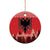 Personalized Albania Christmas Ceramic Ornament The Double-headed Eagle Christmas Pattern - Wonder Print Shop