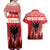 Personalized Albania Christmas Couples Matching Off Shoulder Maxi Dress and Hawaiian Shirt The Double-headed Eagle Christmas Pattern - Wonder Print Shop