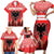 Personalized Albania Christmas Family Matching Short Sleeve Bodycon Dress and Hawaiian Shirt The Double-headed Eagle Christmas Pattern - Wonder Print Shop