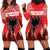 Personalized Albania Christmas Hoodie Dress The Double-headed Eagle Christmas Pattern