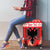 Personalized Albania Christmas Luggage Cover The Double-headed Eagle Christmas Pattern - Wonder Print Shop