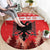 Personalized Albania Christmas Round Carpet The Double-headed Eagle Christmas Pattern