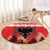 Personalized Albania Christmas Round Carpet The Double-headed Eagle Christmas Pattern