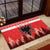 Personalized Albania Christmas Rubber Doormat The Double-headed Eagle Christmas Pattern - Wonder Print Shop