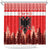 Personalized Albania Christmas Shower Curtain The Double-headed Eagle Christmas Pattern