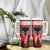 Personalized Albania Christmas Tumbler With Handle The Double-headed Eagle Christmas Pattern - Wonder Print Shop