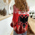 Personalized Albania Christmas Women Casual Shirt The Double-headed Eagle Christmas Pattern