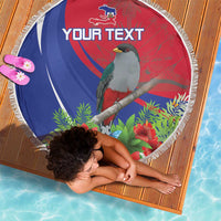 Personalized Hispaniolan Trogon Haiti Beach Blanket Sporty Style - Wonder Print Shop