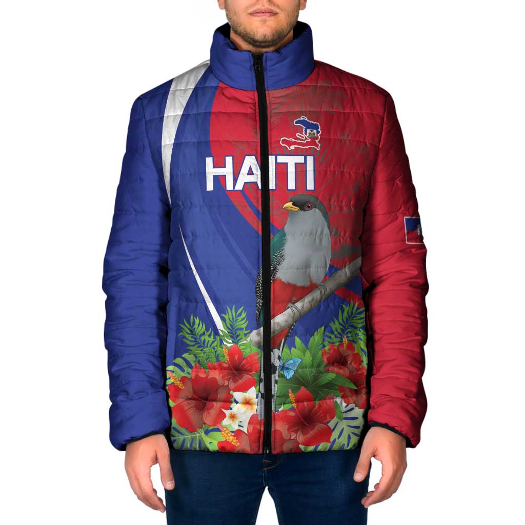 Personalized Hispaniolan Trogon Haiti Padded Jacket Sporty Style - Wonder Print Shop