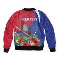Personalized Hispaniolan Trogon Haiti Sleeve Zip Bomber Jacket Sporty Style - Wonder Print Shop